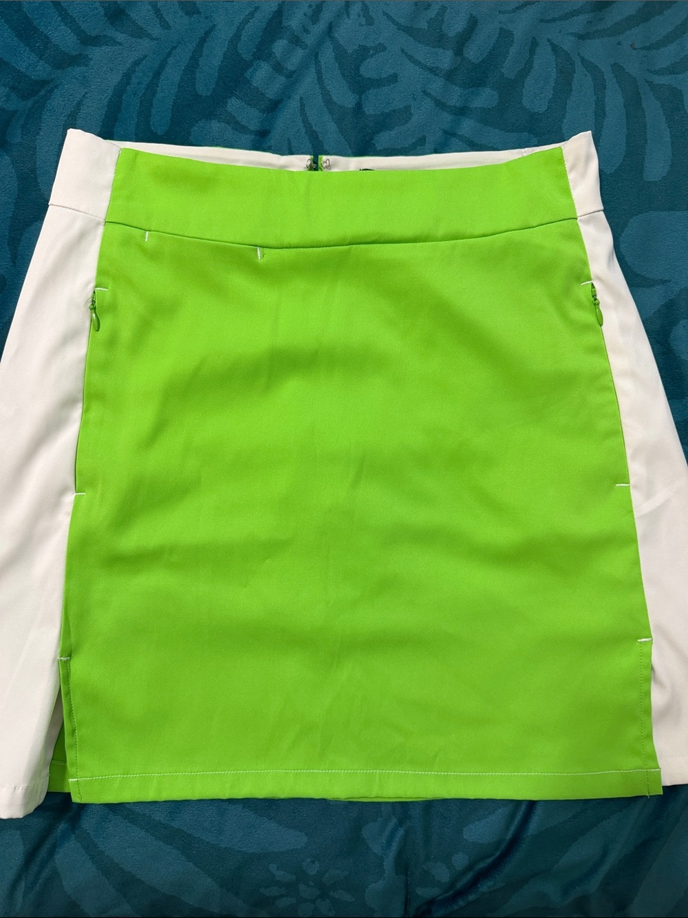Antigua Lime Green and White Colorblock golf  Skort